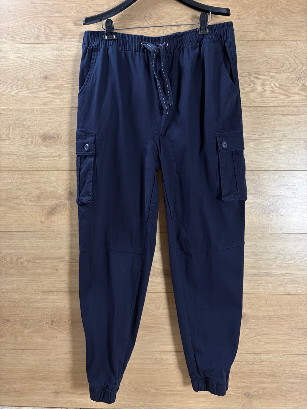 Galaxy by Harvic Men's Navy Chino Cargo Jogger Pants